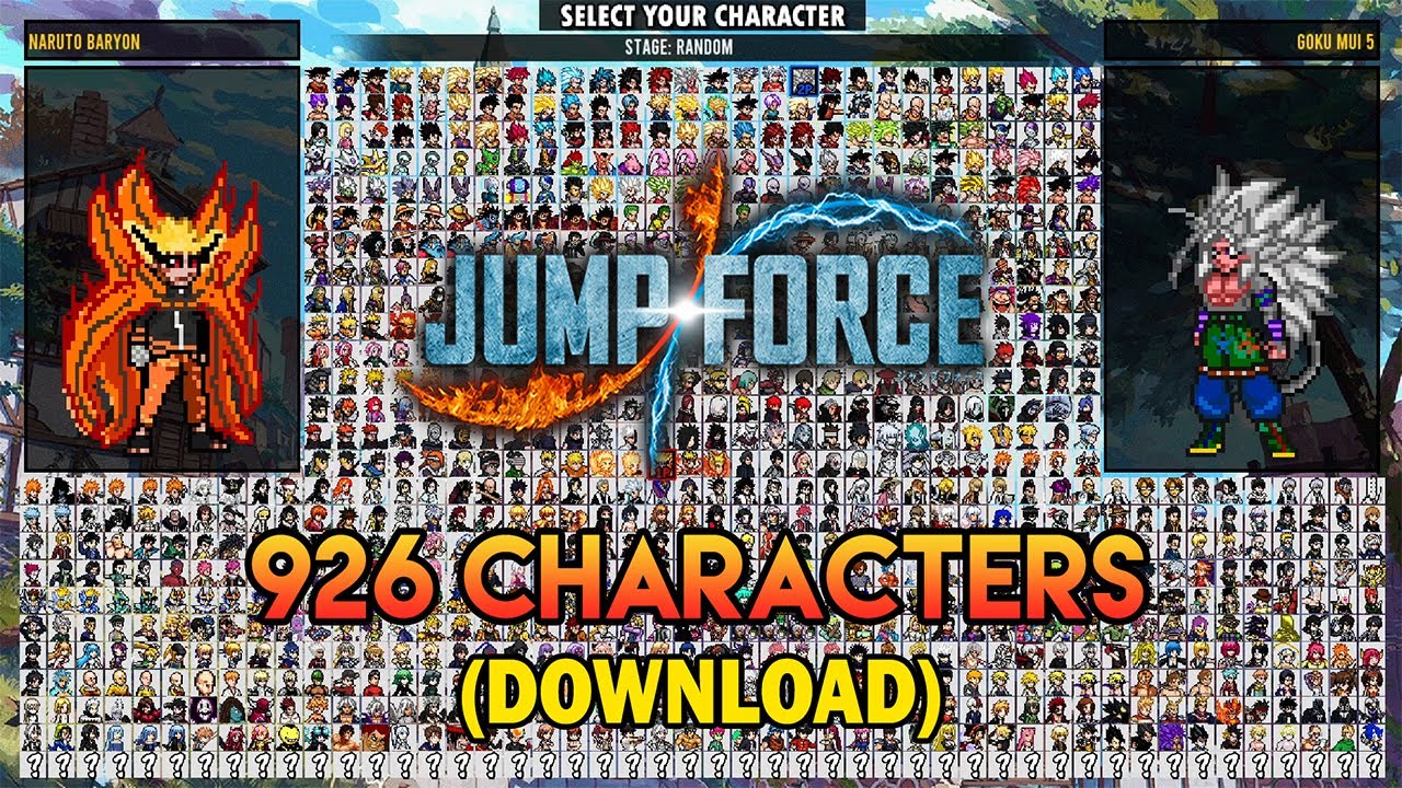 jump force mugen all characters